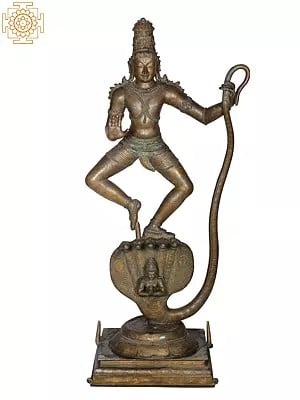 48'' Kalia Krishna | Madhuchista Vidhana (Lost-Wax) | Panchaloha Bronze from Swamimalai