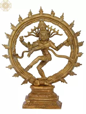 10'' Nataraja | Madhuchista Vidhana (Lost-Wax) | Panchaloha Bronze from Swamimalai