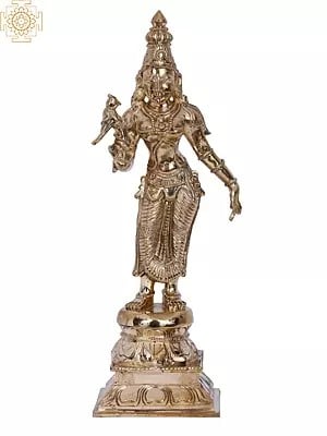 12'' Goddess Meenakshi | Madhuchista Vidhana (Lost-Wax) | Panchaloha Bronze from Swamimalai