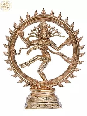 13'' Nataraja | Madhuchista Vidhana (Lost-Wax) | Panchaloha Bronze from Swamimalai
