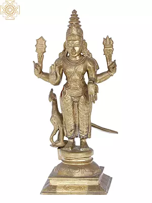 12'' Lord Subramanya (Karttikeya) Panchaloha Bronze Sculpture | Lost-Wax Casting