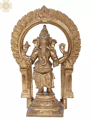 Lord Ganesha Bronze Statue | 15-Inch Lost-Wax Panchaloha Art