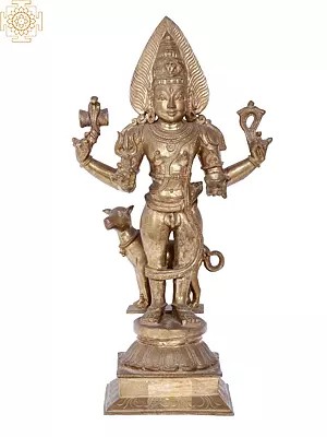 18'' Lord Shiva as Bhairava | Madhuchista Vidhana (Lost-Wax) | Panchaloha Bronze from Swamimalai