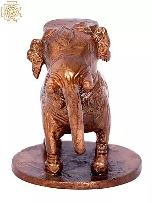 2.5'' Bronze Elephant | Madhuchista Vidhana (Lost-Wax) | Panchaloha Bronze from Swamimalai