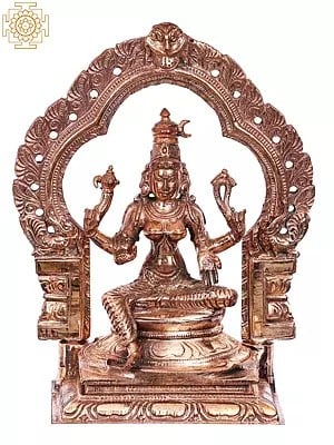 5'' Small Goddess Bhuvaneshvari | Madhuchista Vidhana (Lost-Wax) | Panchaloha Bronze from Swamimalai