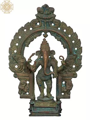 5" Small Standing Lord Ganesha | Madhuchista Vidhana (Lost-Wax) | Panchaloha Bronze from Swamimalai