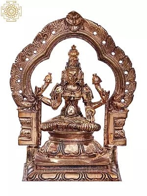5" Small Goddess Lakshmi | Madhuchista Vidhana (Lost-Wax) | Panchaloha Bronze from Swamimalai