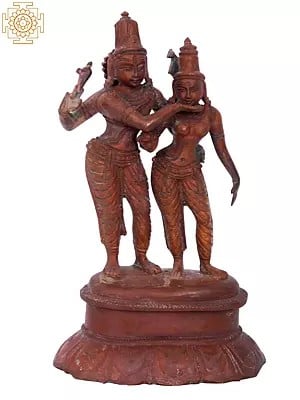 5" Uma Maheshwara (Shiva Parvati) | Madhuchista Vidhana (Lost-Wax) | Panchaloha Bronze from Swamimalai