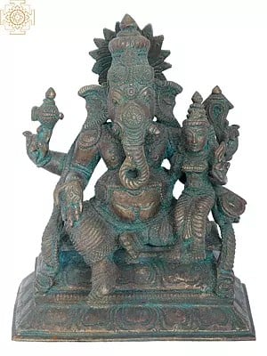 7" Sankatahara Ganapati Bronza Statue | Madhuchista Vidhana (Lost-Wax) | Panchaloha Bronze from Swamimalai