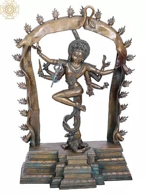38" Large Shiva Gajasamhara Murthy | Madhuchista Vidhana (Lost-Wax) | Panchaloha Bronze from Swamimalai
