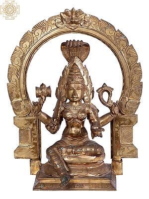 20'' Goddess Mariamman (South Indian Durga) Panchaloha Bronze Statue from Swamimalai