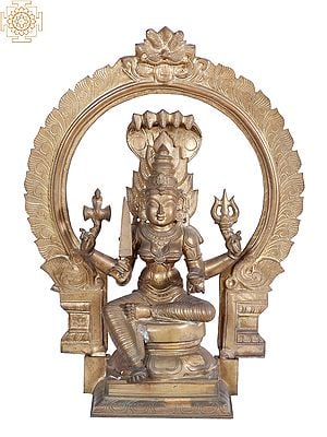 29'' Goddess Mariamman (South Indian Durga) | Madhuchista Vidhana (Lost-Wax) | Panchaloha Bronze from Swamimalai