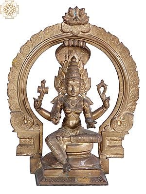 21'' Devi Mariamman - South Indian Goddess Durga | Madhuchista Vidhana (Lost-Wax) | Panchaloha Bronze from Swamimalai