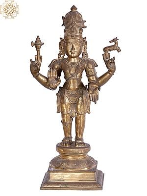 25'' Lord Shiva as Pashupatinath | Madhuchista Vidhana (Lost-Wax) | Panchaloha Bronze from Swamimalai