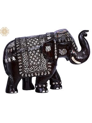 Wooden Decorative Elephant Figurine | Handcrafted Statue