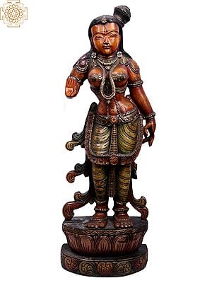 Devi: Divine Feminine in Wood, Large Statue