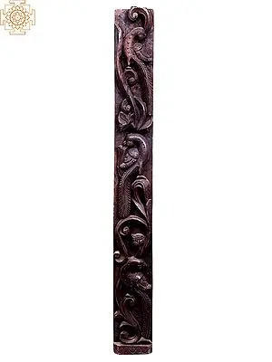 Large Wooden Peacock Wall Art Panel