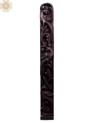 36" Large Wooden Peacock Panel