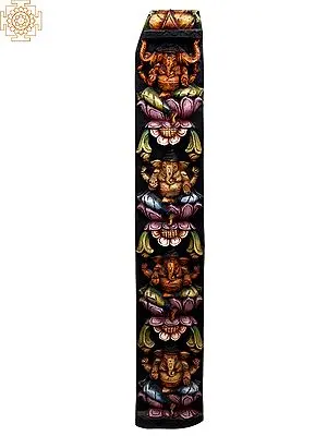 36" Lord Ganesha Wood Carving Panel
