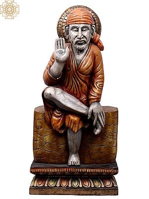 25" Wooden Shirdi Sai Baba