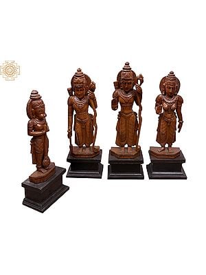 30" Wooden Shri Ram Darbar