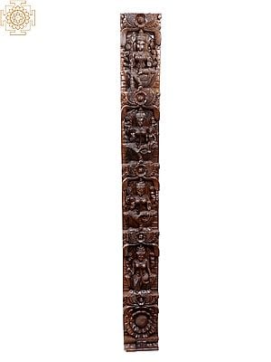 72" Large Wooden Panel of Devi Lakshmi Four Forms