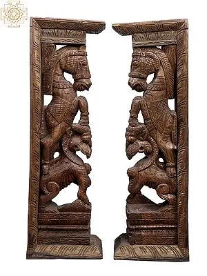 34" Large Wooden Horse Brackets