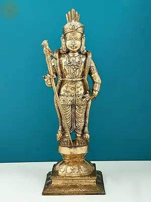 13" Kumara Karttikeya | Handmade | Madhuchista Vidhana (Lost-Wax) | Panchaloha Bronze from Swamimalai