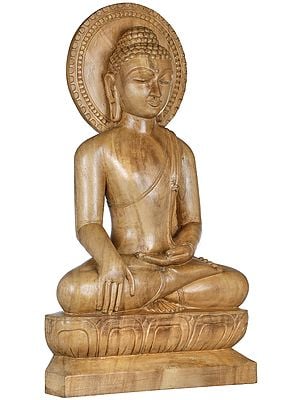 Shakyamuni Buddha Gamhar Wood Sculpture from Bodh Gaya