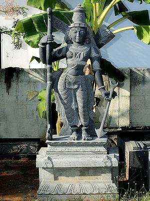 "Kodanda Rama" Large Standing  Bhagawan Rama with his Bow (Kodanda) | Shipped by Sea Overseas