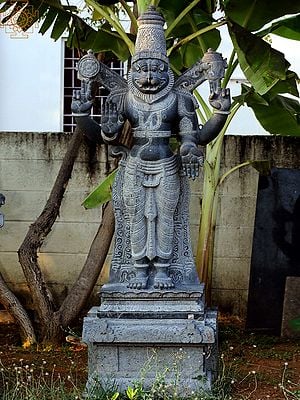 62" Large Lord Narasimha - Fourth Incarnation of Lord Vishnu | Shipped by Sea Overseas