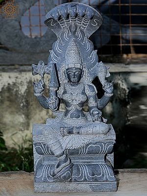 30" Goddess Karumariamman Granite Statue