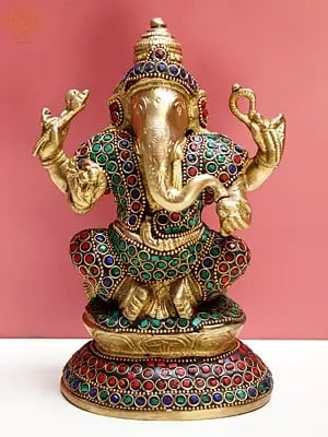 8" Brass Lord Ganesha
