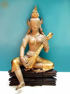 13" Goddess Saraswati From Nepal
