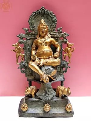 12" Lord Kuber Idol from Nepal | Nepalese Copper Statue