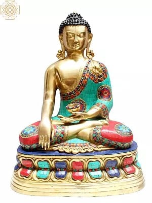23" Brass Bhumisparsha Buddha