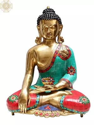19" Brass Bhumisparsha Buddha