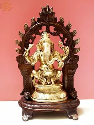 12" Brass Lord Ganesha Statue
