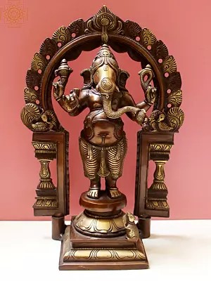 14' Lord Standing Ganesha with Kirtimukha