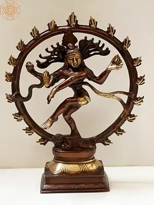 9" Dancing Shiva Idols | Nataraja Brass Sculpture