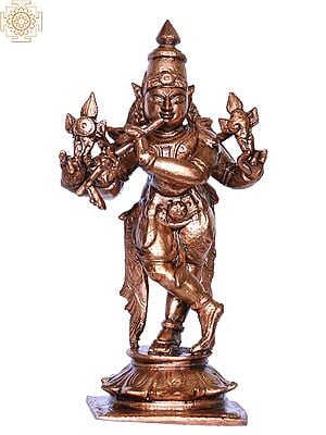 4'' Small Lord Venugopal Krishna | Bronze Statue