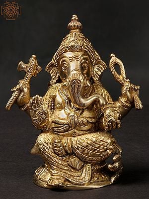 4'' Superfine Small Lord Ganesha | Brass Statue