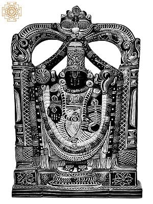 11'' Lord Tirupati Balaji (Venkateswara) With Arch | Stone Statue