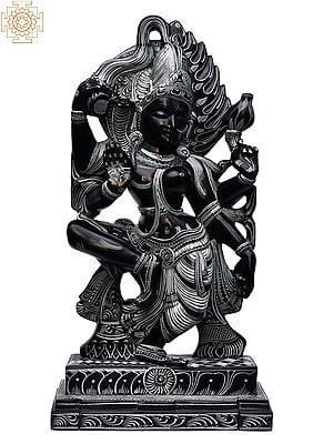 14'' Hindu Deity Dancing Ardhanarishvara | Stone Statue
