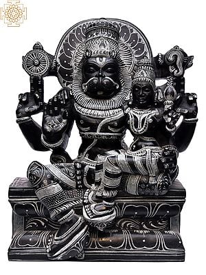 13" Sitting Lord Narasimha with Devi Lakshmi
