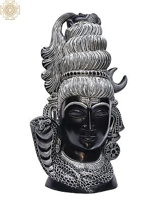 12" Lord Shiva Head | Mahabalipuram Stone Sculptures