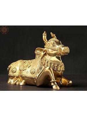 11" Brass Decorative Nandi - Vahana of Lord Shiva