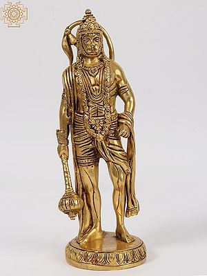 10'' Hanuman: The Formidable Warrior | Brass