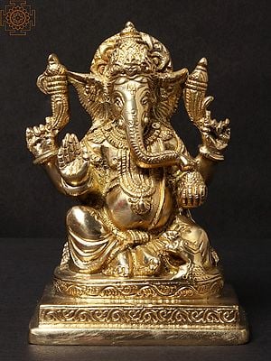 5'' Lord Gajanan (Ganesha) | Brass