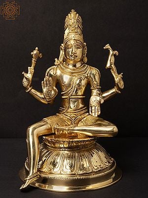 9'' Hindu God Pashupatinath Statue | Brass